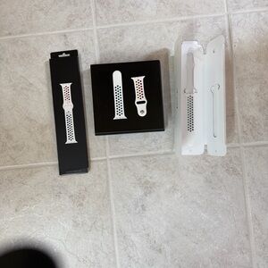 Apple White and Black Nike Sport Watch Band pride